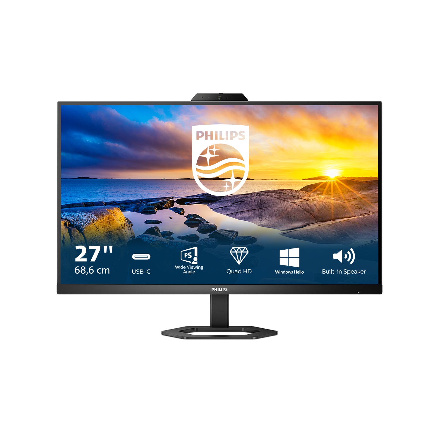 Philips Philips 5000 series 27E1N5600HE/00 platta pc-skärmar 68,6 cm (27") 2560 x 1440 pixlar Quad HD LCD Svart