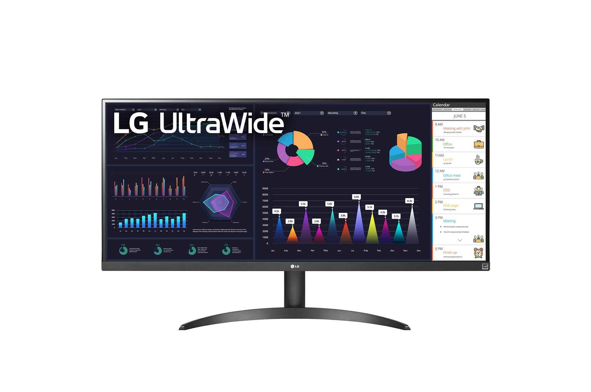 LG 34WQ500-B platta pc-skärmar 86,4 cm (34") 2560 x 1080 pixlar UltraWide Full HD LED Svart