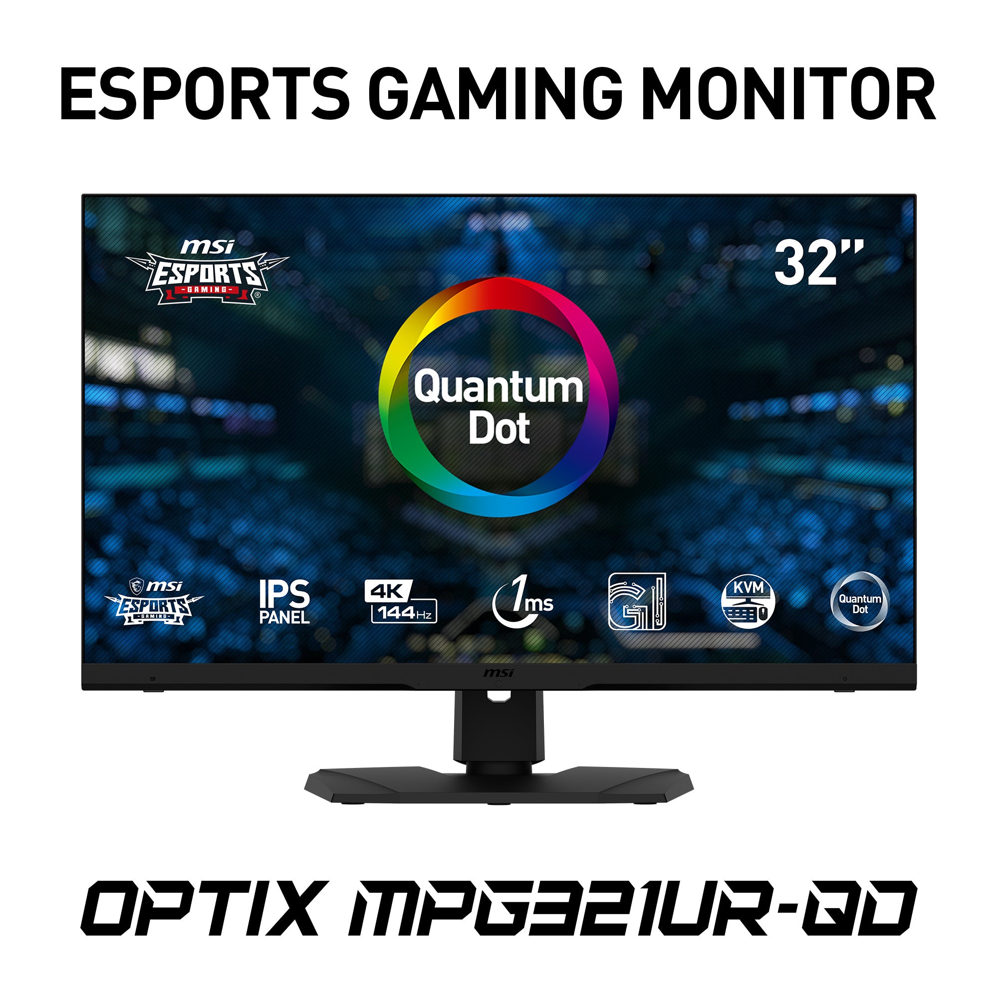 MSI MSI Optix MPG321UR-QD platta pc-skärmar 81,3 cm (32") 3840 x 2160 pixlar 4K Ultra HD LED Svart