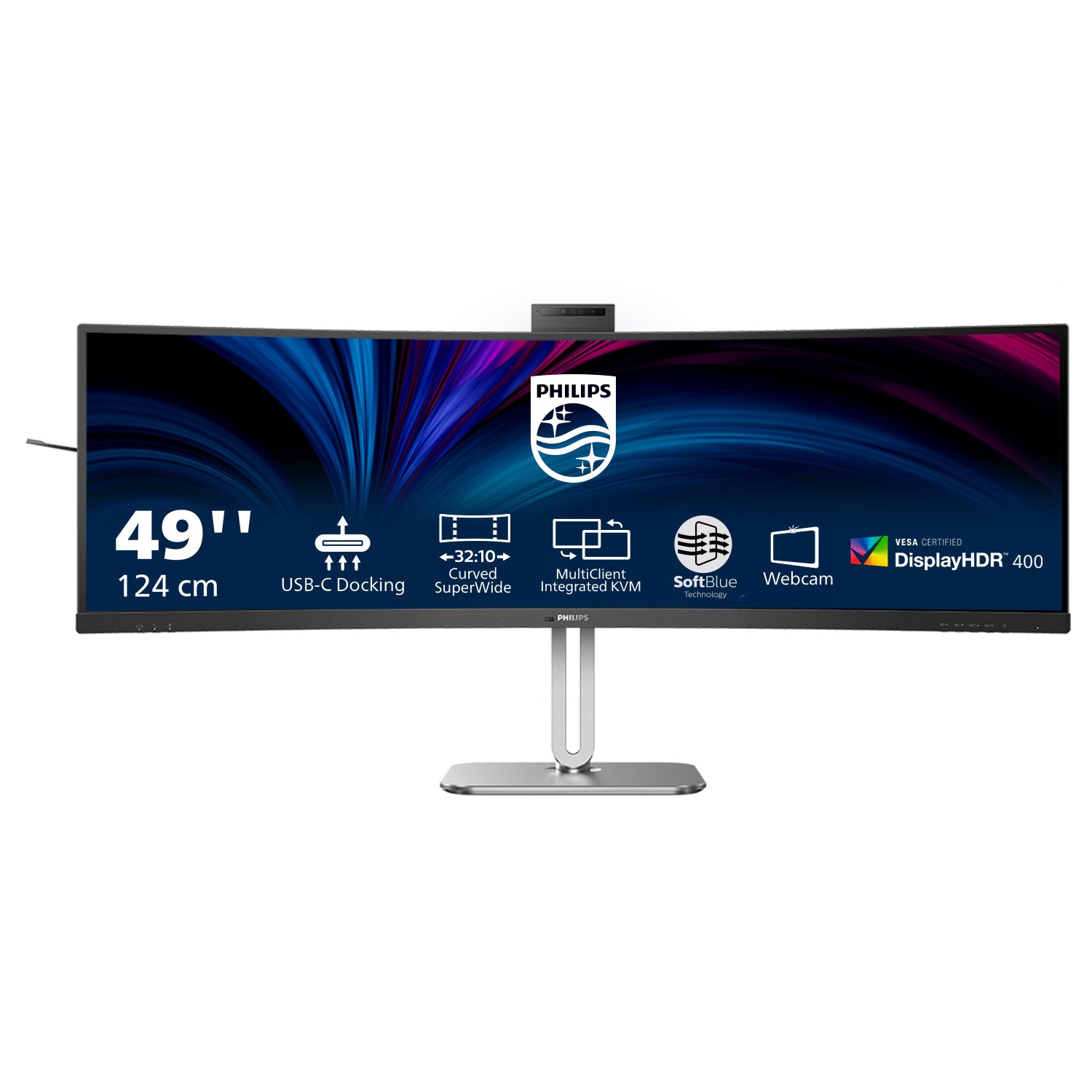 Philips Philips 49B2U6900CH/00 platta pc-skärmar 124 cm (48.8") 5120 x 1440 pixlar Dual QHD LCD Svart